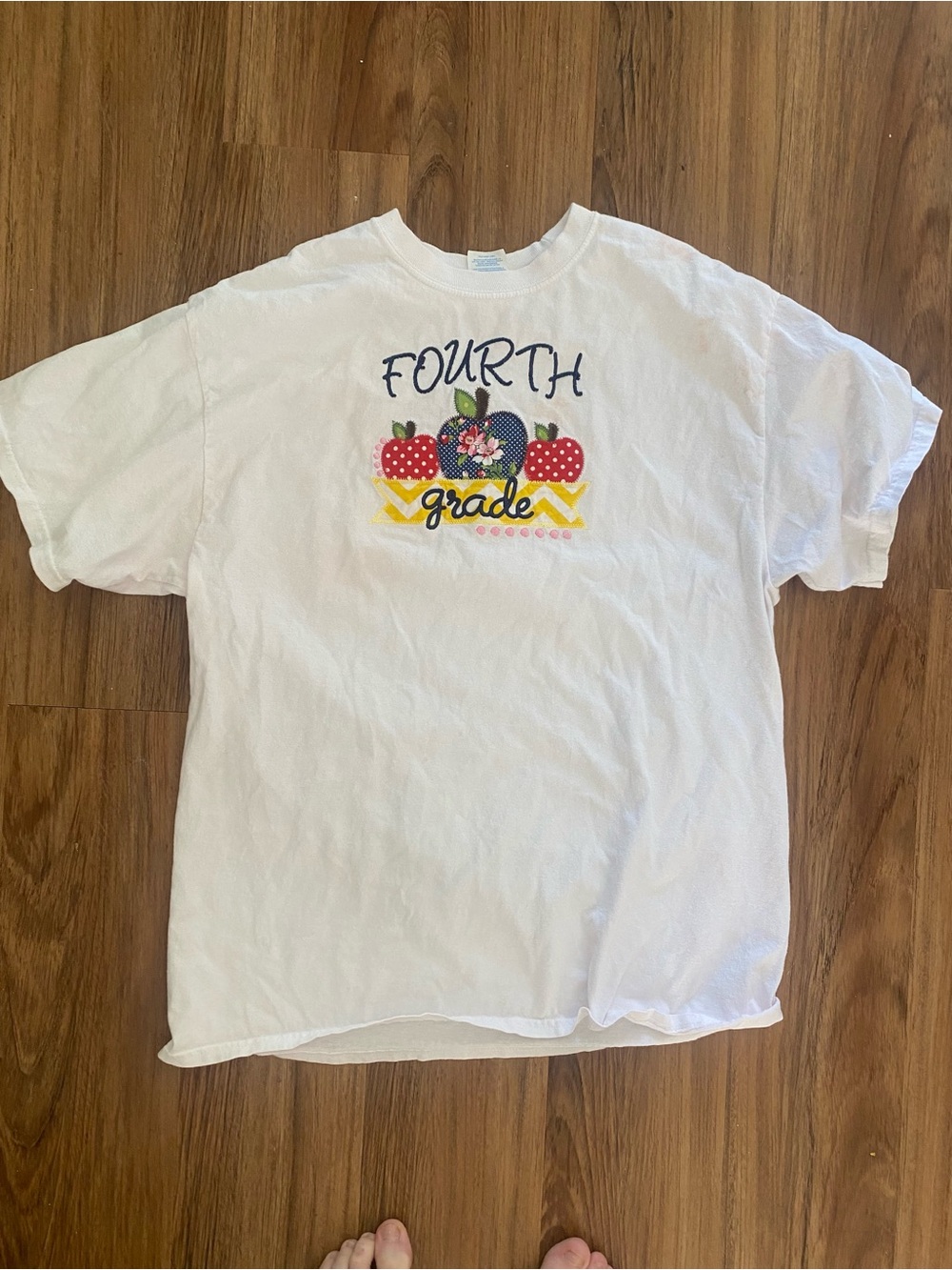 Fourth Grade Teacher Applique T-Shirt